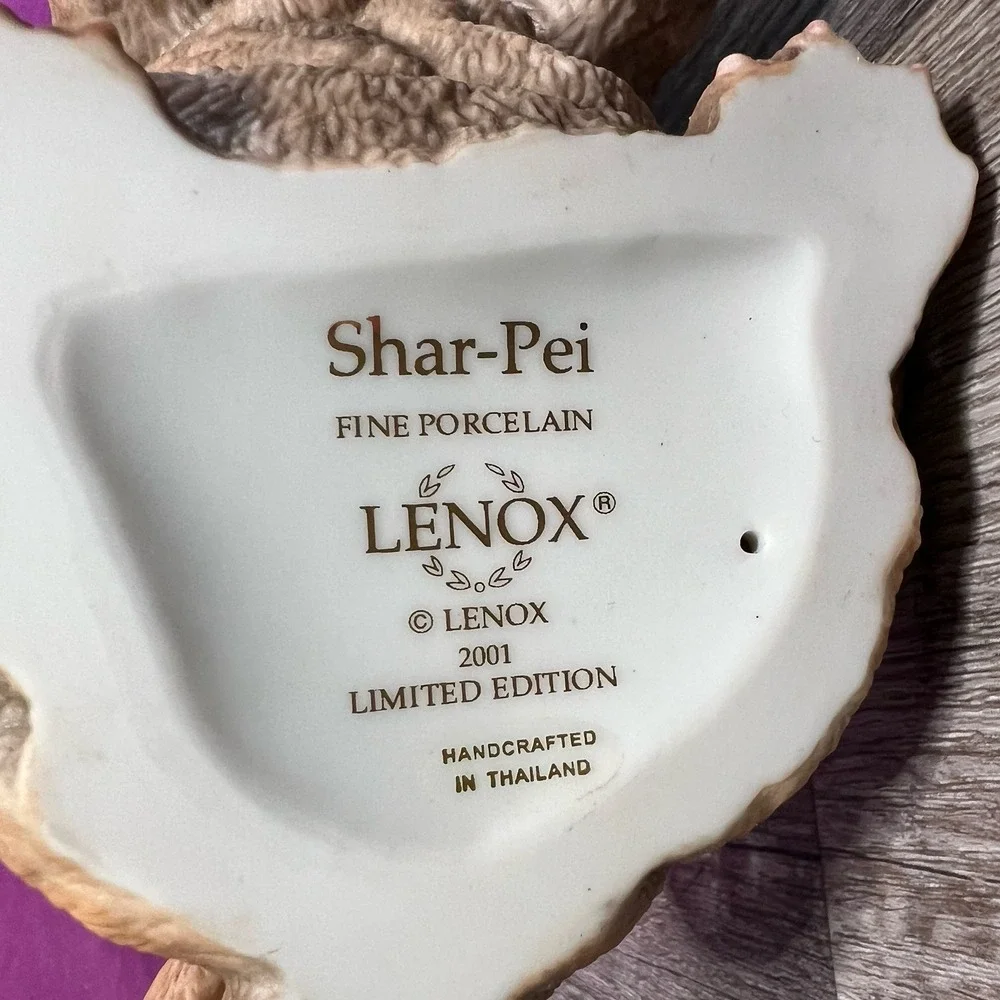 Vintage Lenox‎ Shar-pei Dog Figurine Porcelain Dog Limited Edition 2001 Sharpei